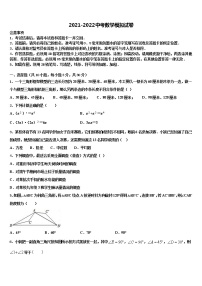 2022届山东省枣庄薛城区五校联考中考数学最后冲刺模拟试卷含解析