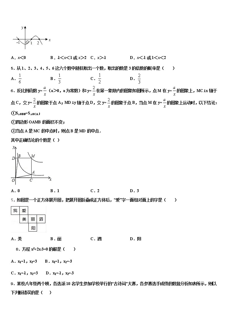 2022届陕西省西安市雁塔区陕西师大附中中考数学考试模拟冲刺卷含解析02
