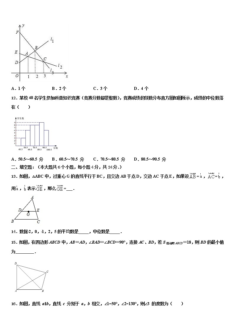 2022届陕西省榆林市定边县重点达标名校十校联考最后数学试题含解析03