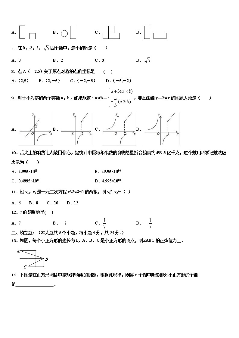 2022届上海市青浦区达标名校中考数学模拟试题含解析第2页