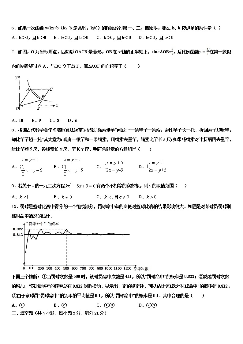 2022届陕西省西安市信德中学中考数学五模试卷含解析02