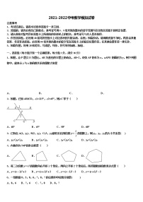 2022届新疆昌吉州奇台县重点达标名校中考数学模拟试题含解析