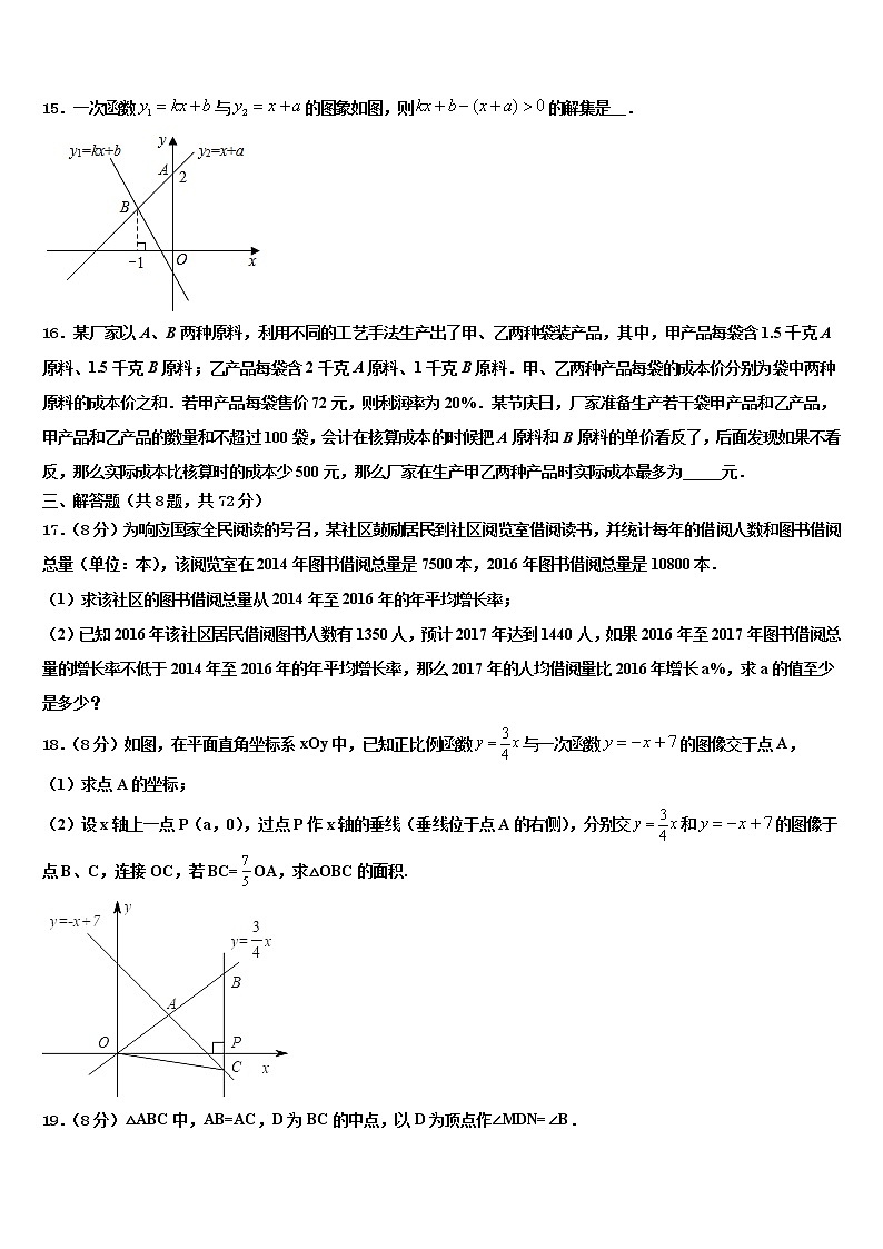 2022届新疆北大附中新疆分校中考数学押题卷含解析03