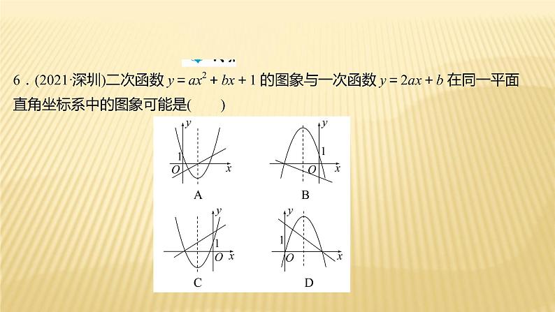 2022年初中考前数学复习课件：第一篇 必考点8二 次 函 数第8页