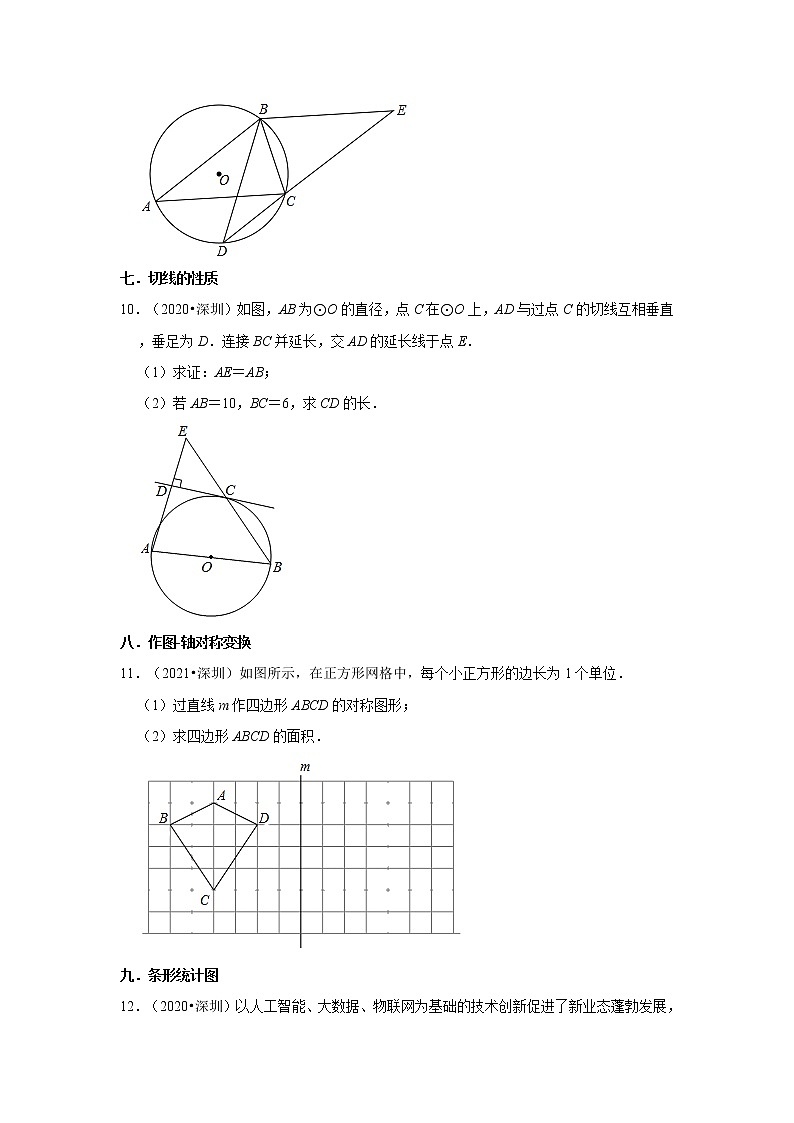 广东省深圳市三年（2020-2022）中考数学真题分类汇编-03解答题基础题知识点分类03