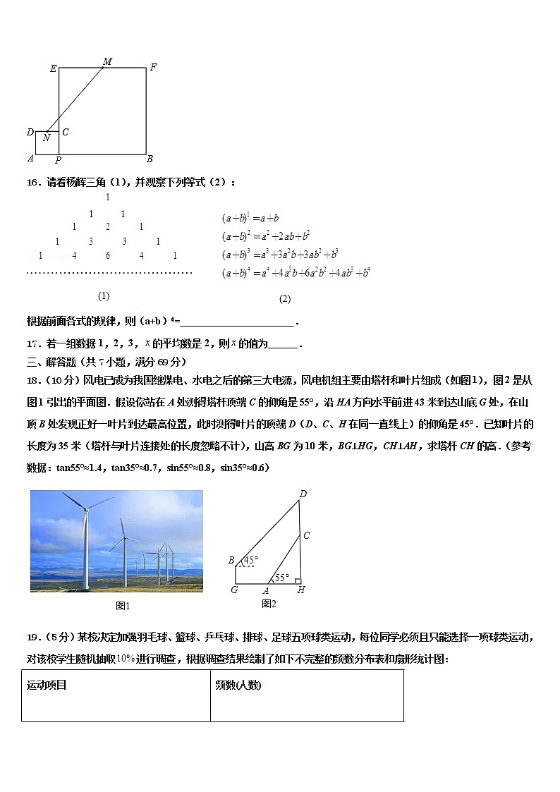 2022届浙江省台州温岭市第三中学中考联考数学试卷含解析第3页