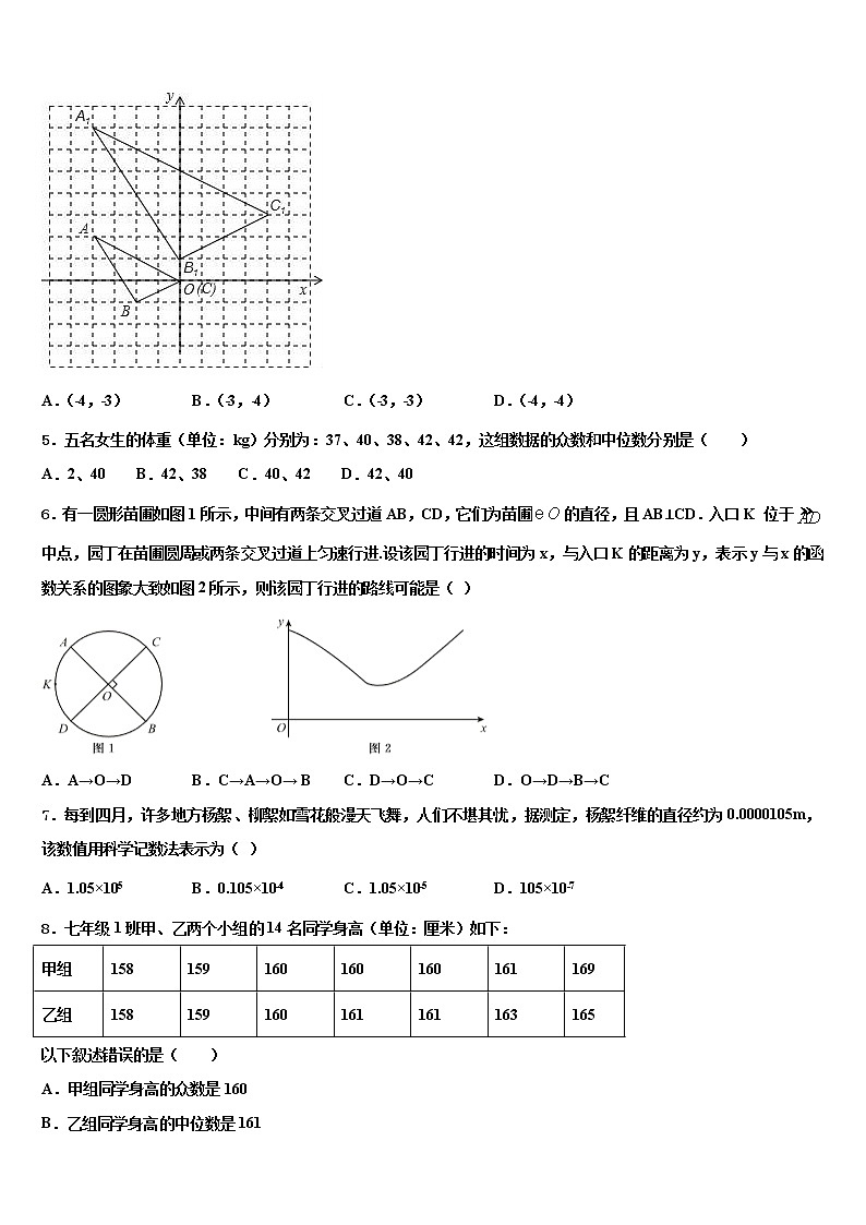 2022届浙江省嘉兴市海盐县中考数学全真模拟试题含解析02