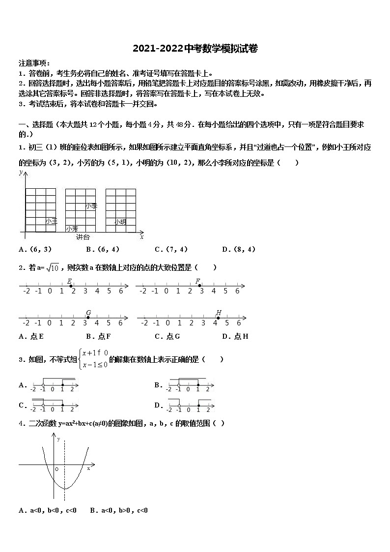 2022年安徽省合肥市蜀山区中考适应性考试数学试题含解析01