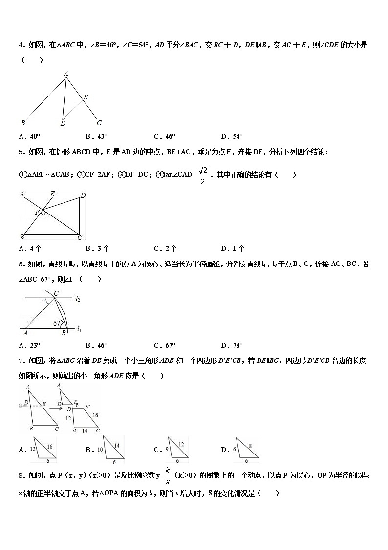 2022年安徽省合肥市名校联考中考数学押题卷含解析02