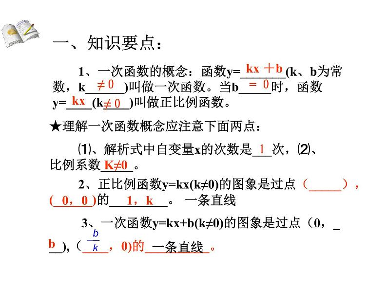 数学八年级下第十九章一次函数复习课件ppt第2页