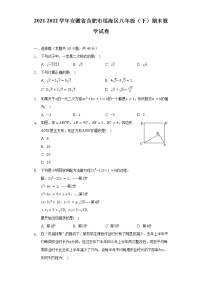 2021-2022学年安徽省合肥市瑶海区八年级（下）期末数学试卷（含解析）