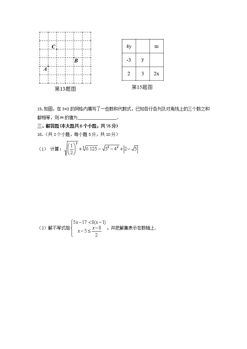 山西省吕梁市交城县2021-2022学年七年级下学期期末检测数学试题(word版含答案)第3页