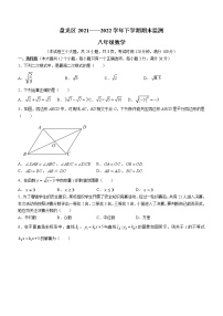 云南省昆明市盘龙区2021-2022学年八年级下学期期末数学试题(word版含答案)