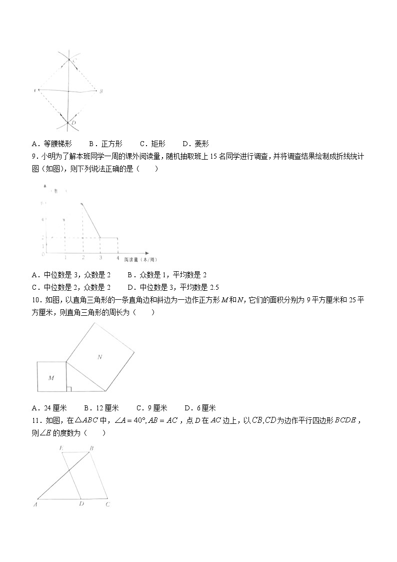 广西壮族自治区百色市那坡县2021-2022学年八年级下学期期末数学试题(word版含答案)第2页