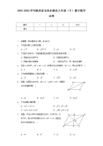 2021-2022学年陕西省宝鸡市陇县八年级（下）期中数学试卷（含解析）