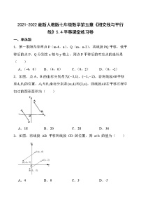 人教版七年级下册5.4 平移课时作业