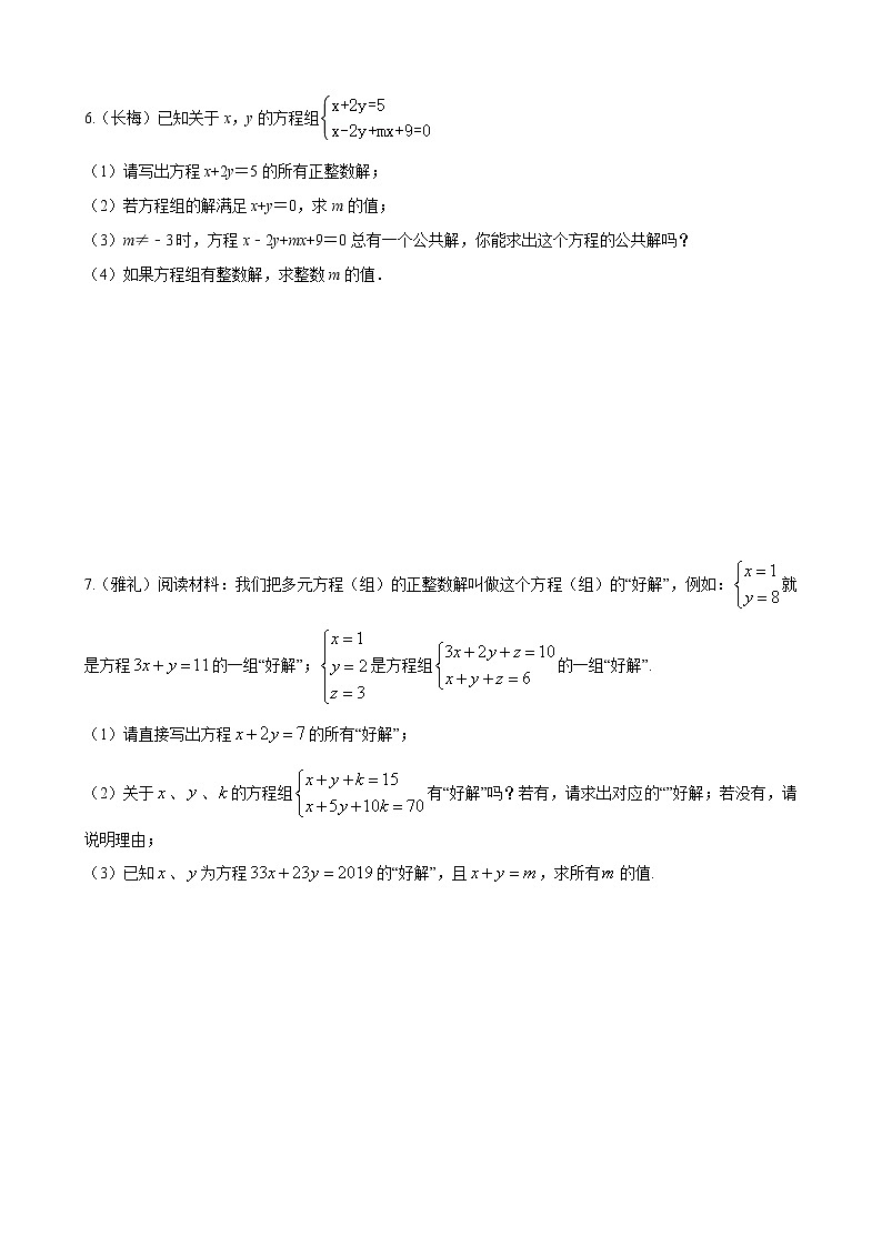 专题14 二元一次方程组压轴题真题分类（原卷版）第3页