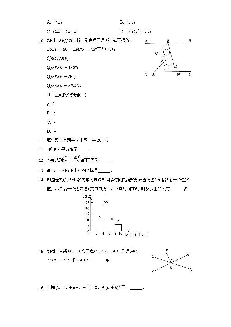 2021-2022学年广东省东莞市七年级（下）期末数学试卷（含解析）02