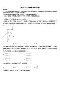 2022年福建省南平市浦城县市级名校中考数学适应性模拟试题含解析