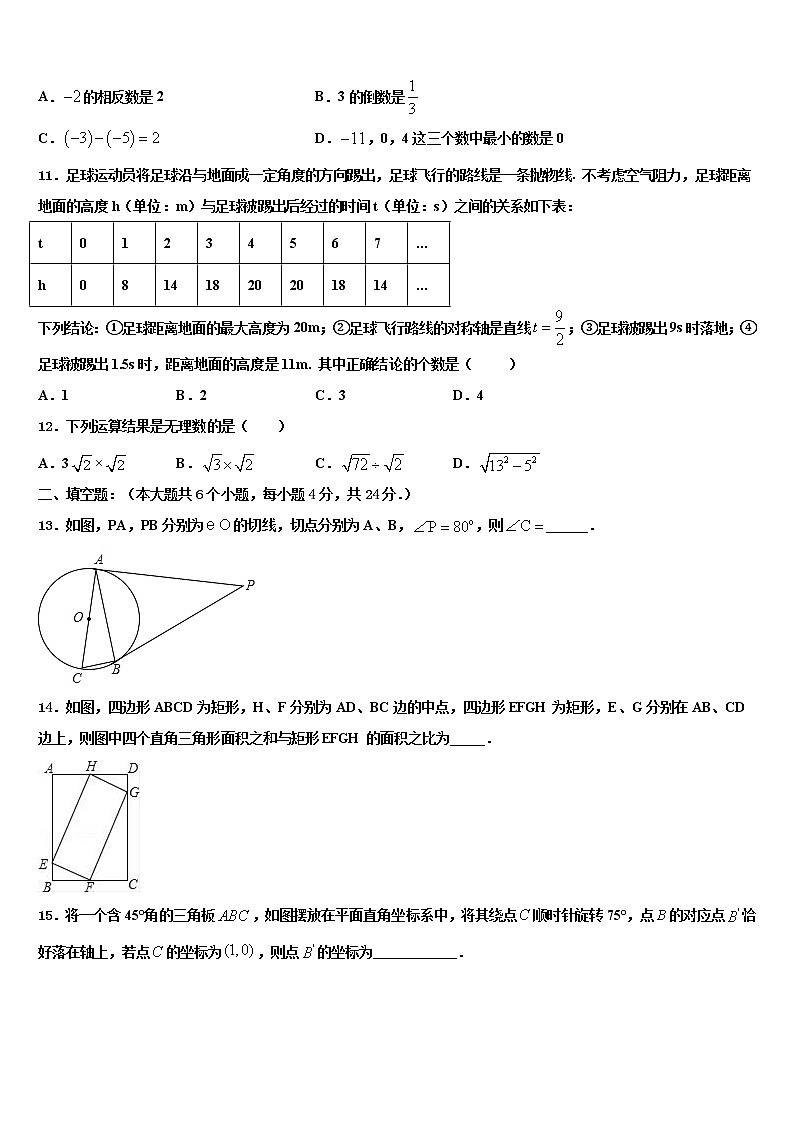 2022年福建省福州市仓山区重点达标名校中考数学考前最后一卷含解析第3页