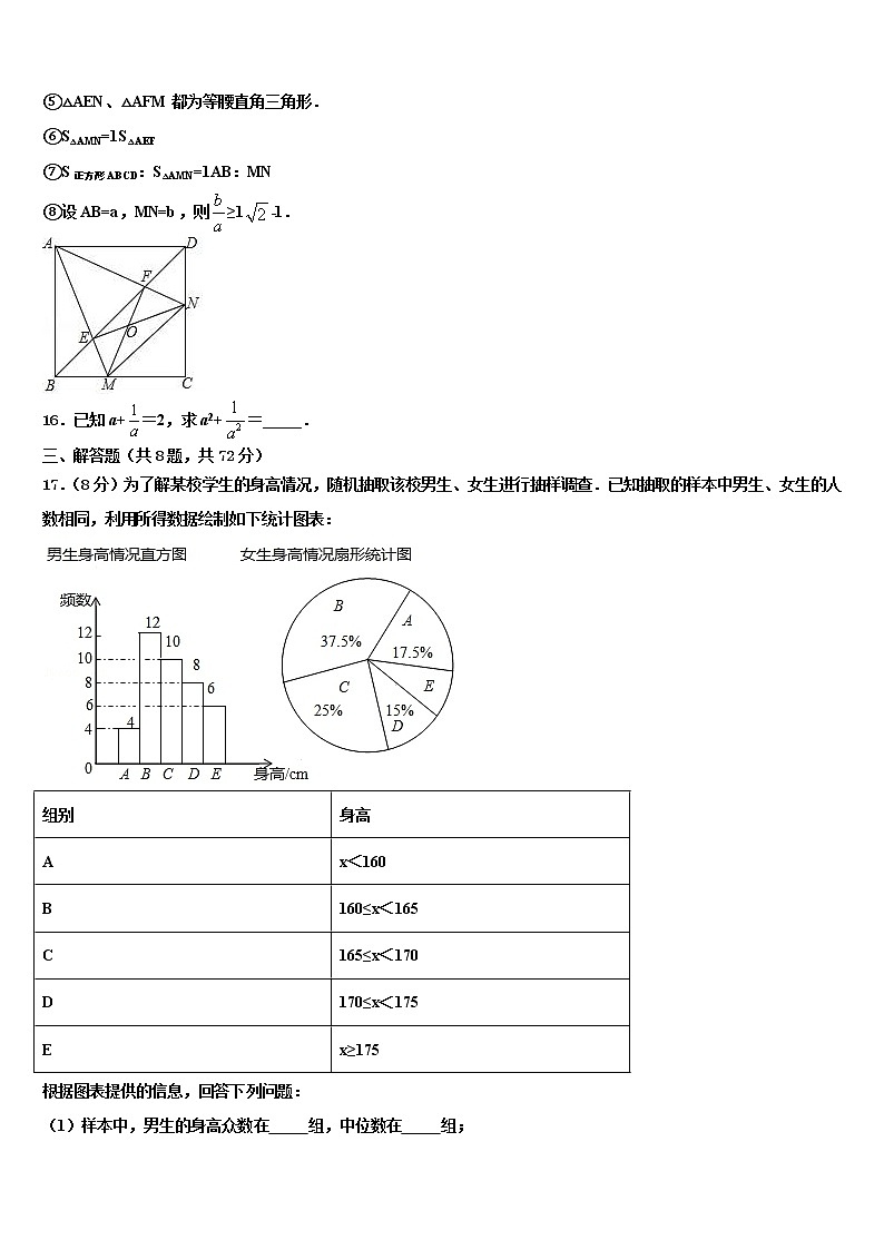 2022年福建省泉州市石狮市重点达标名校中考数学最后冲刺浓缩精华卷含解析03