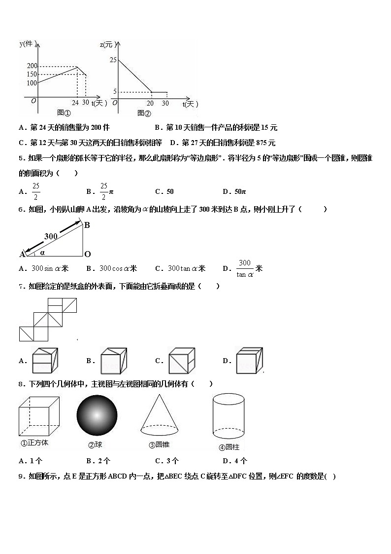 2022年甘肃省武威市凉州区洪祥中学中考二模数学试题含解析第2页
