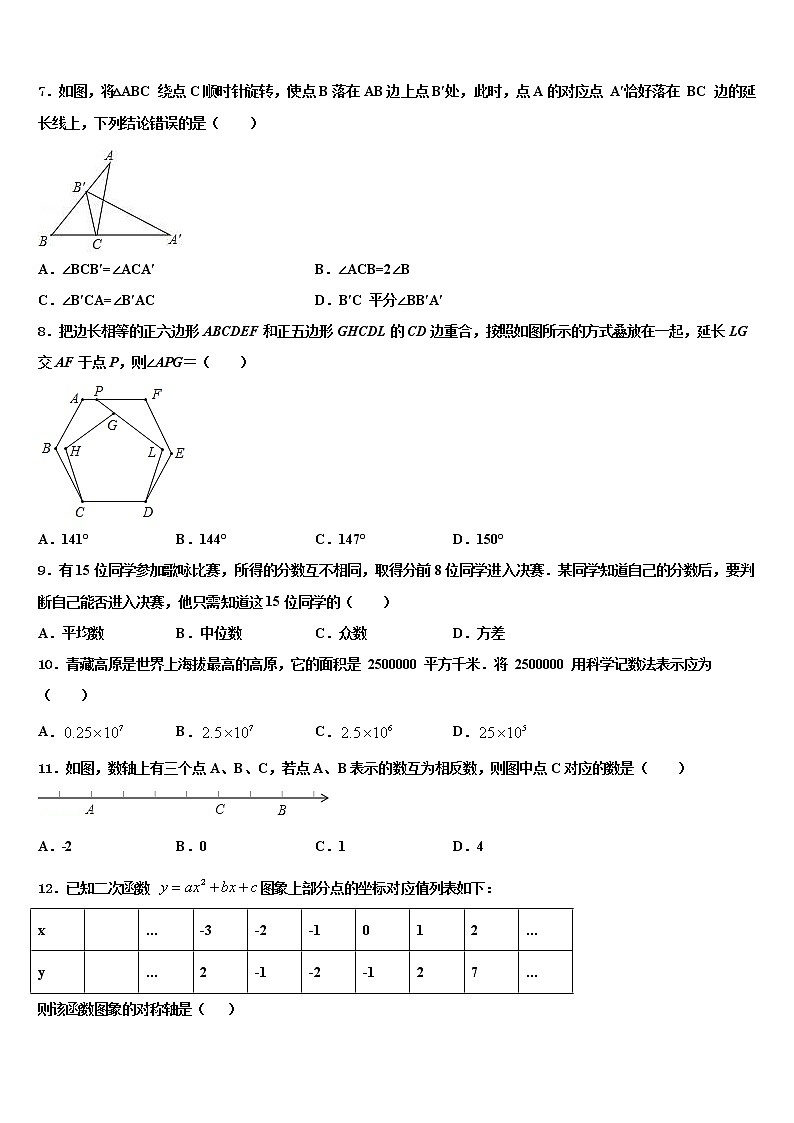 2022年广东省梅州市梅县毕业升学考试模拟卷数学卷含解析02
