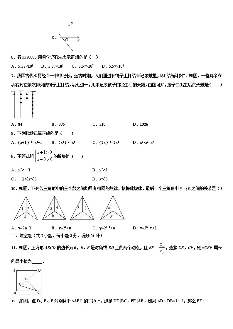2022年广东省云浮市名校中考猜题数学试卷含解析02