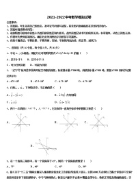 2022年广东珠海市香洲区重点达标名校中考数学考试模拟冲刺卷含解析