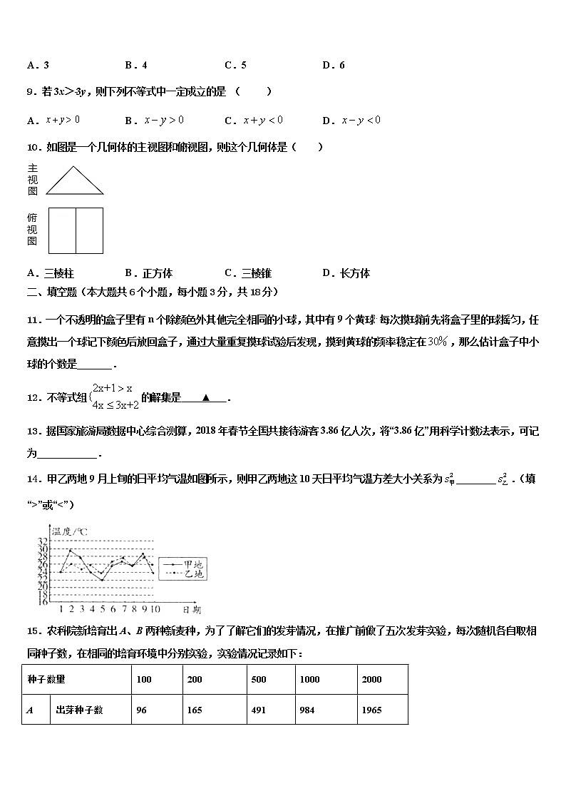 2022年广西蒙山县中考数学猜题卷含解析03