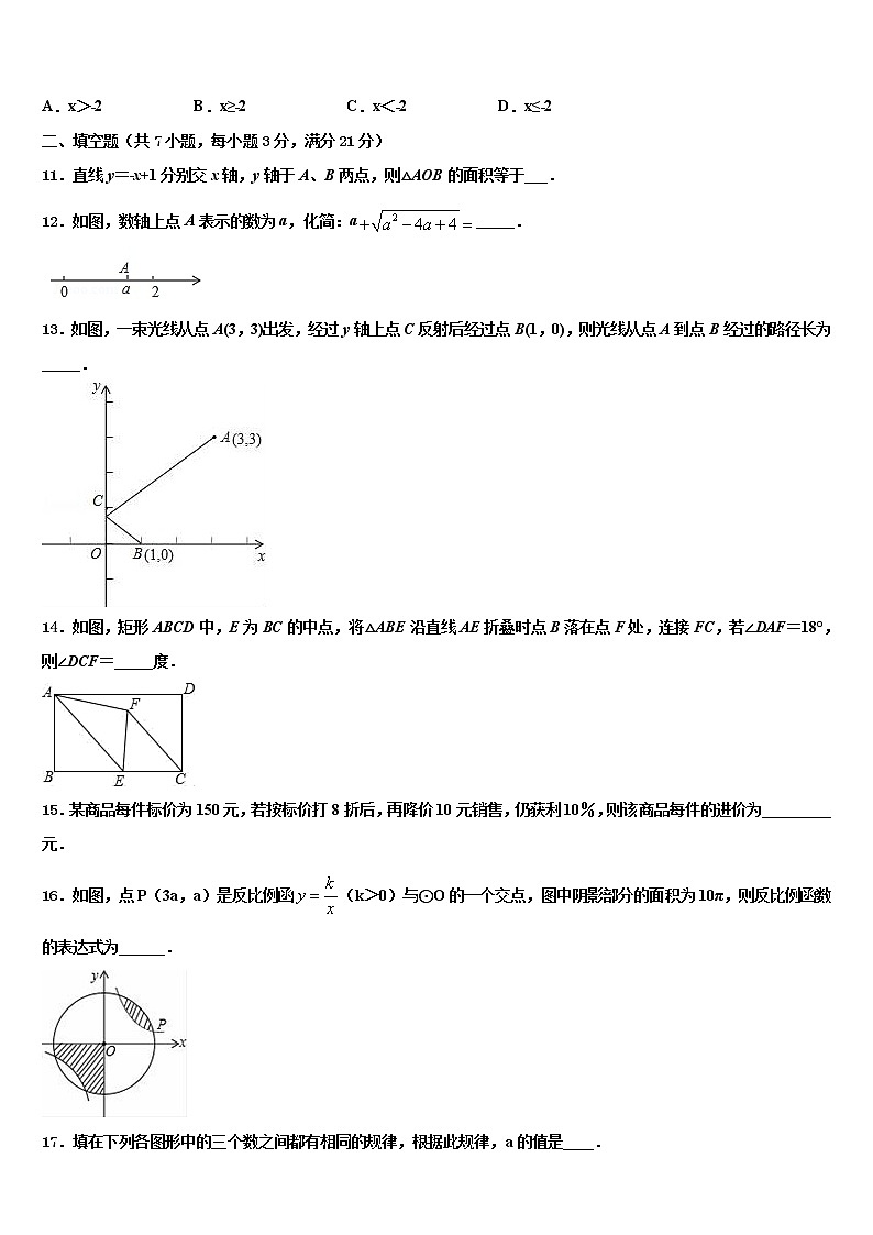 2022年广西柳州市城中区重点中学中考一模数学试题含解析03