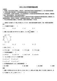 2022年广西自治区南宁市邕宁区达标名校中考试题猜想数学试卷含解析