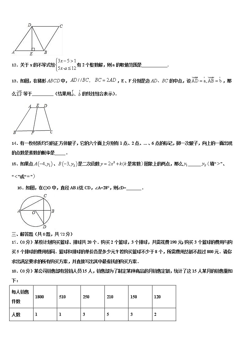 2022年广西钦州市达标名校中考适应性考试数学试题含解析03