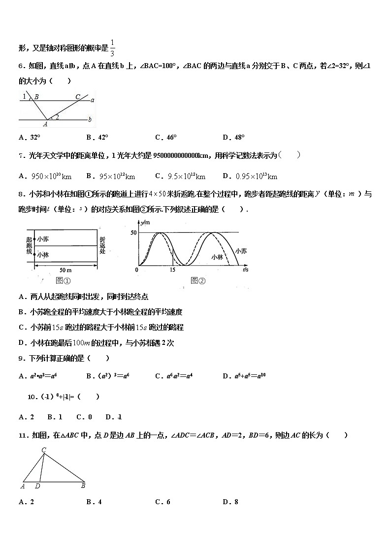2022年海南省重点中学中考数学模拟预测题含解析第2页