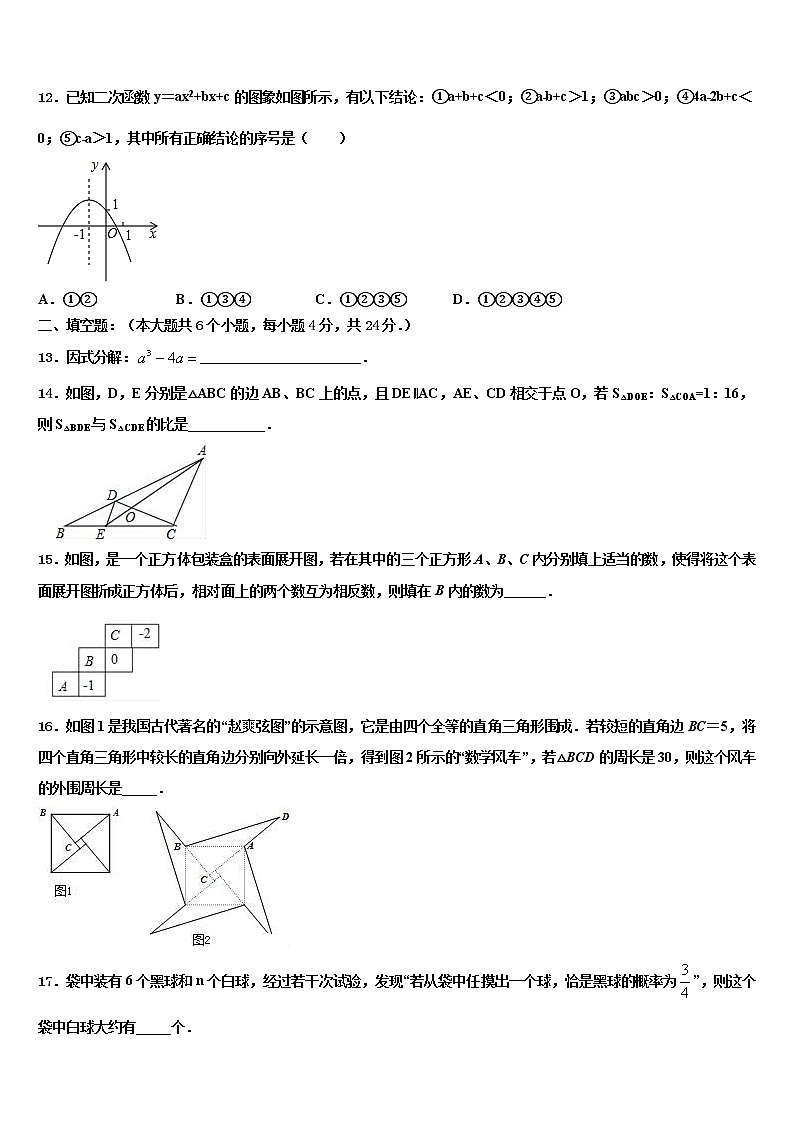 2022年海南省重点中学中考数学模拟预测题含解析第3页