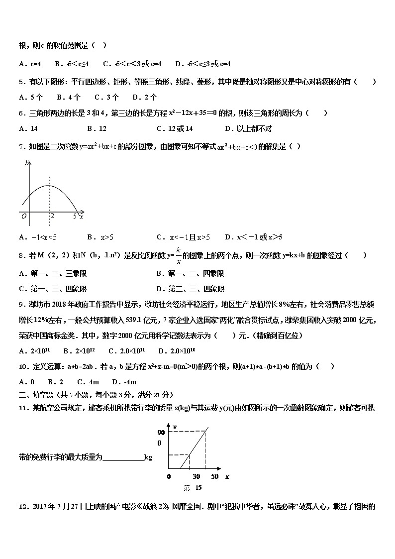 2022年河北省保定市莲池区十三中学中考数学模试卷含解析02
