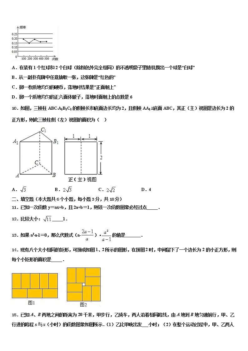 2022年广州市越秀协作组中考数学模拟预测题含解析第3页