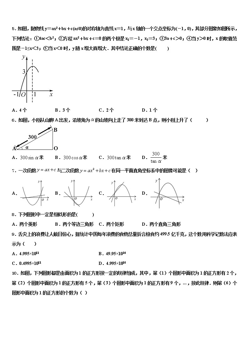 2022年黑龙江省哈尔滨市呼兰区重点中学中考猜题数学试卷含解析第2页
