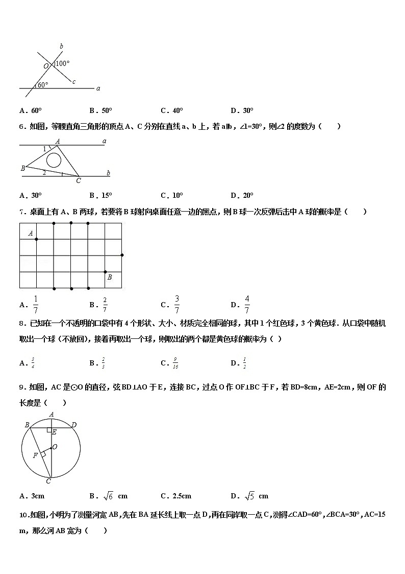 2022年河北石家庄28中学教育集团中考数学全真模拟试题含解析02