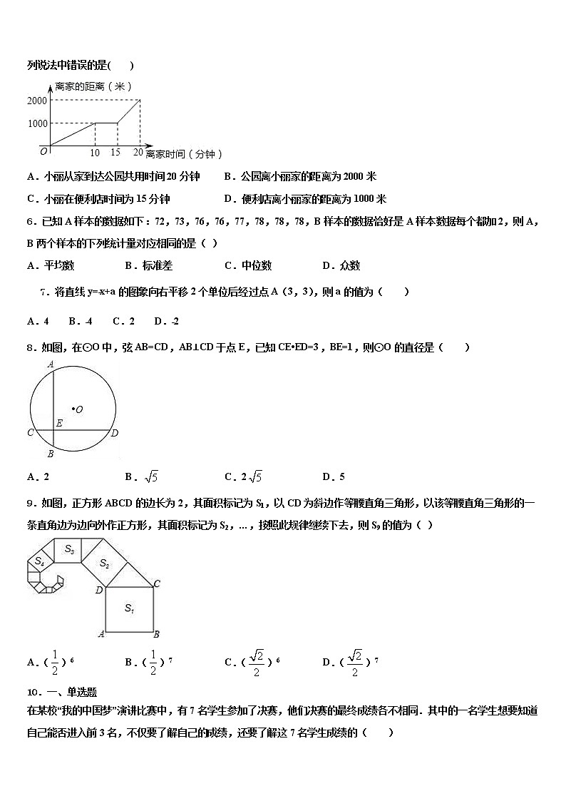 2022年湖北省鄂州市区中考适应性考试数学试题含解析第2页