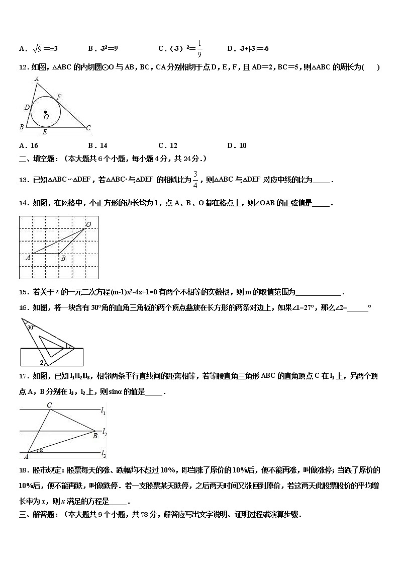 2022年湖北黄冈中考数学考试模拟冲刺卷含解析03
