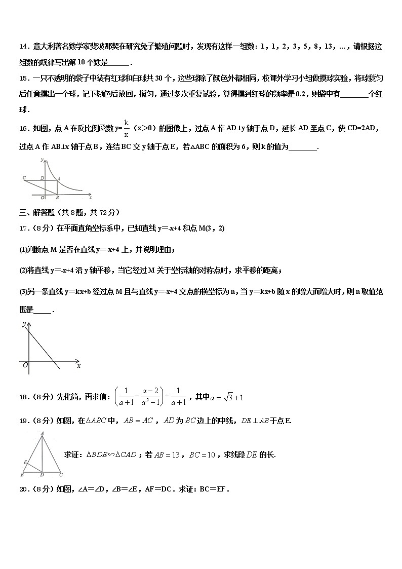 2022年湖北省武汉市洪山区中考数学四模试卷含解析03