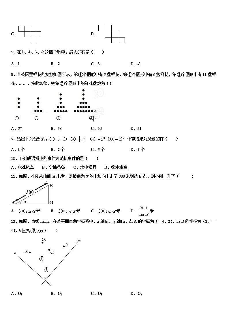 2022年湖北省武汉市蔡甸区八校联盟中考数学押题试卷含解析02