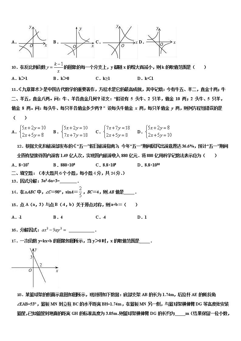 2022年湖北省随州市高新区大堰坡中学初中数学毕业考试模拟冲刺卷含解析第3页