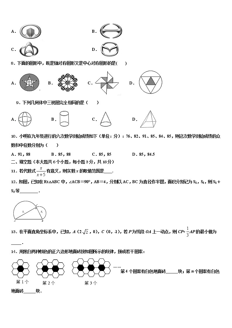 2022年湖北省荆门市京山市重点名校中考数学仿真试卷含解析第2页