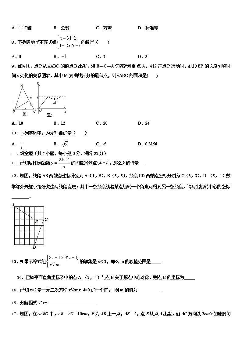 2022年湖北省云梦县中考数学模拟预测试卷含解析第2页