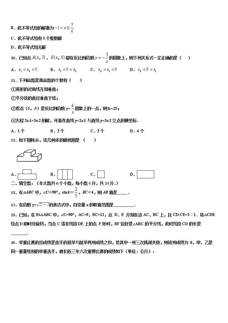 2022年湖南省茶陵县中考四模数学试题含解析03