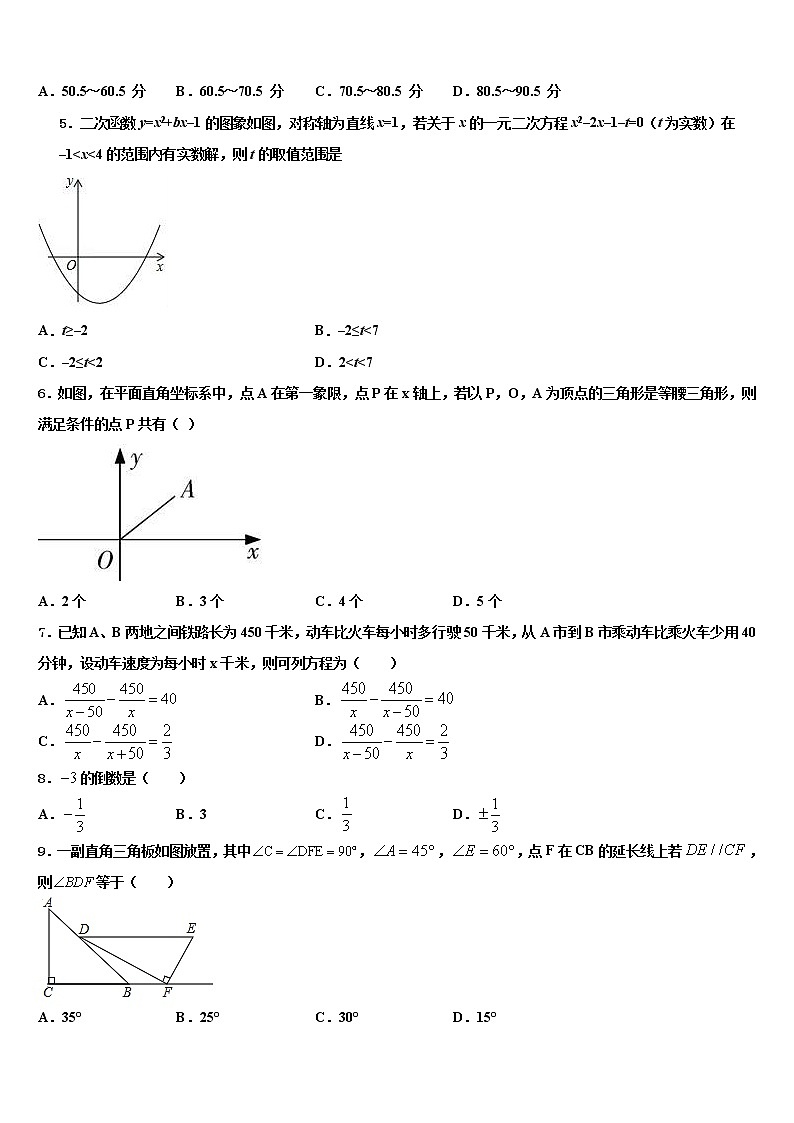 2022年湖北省襄阳襄城区四校联考中考二模数学试题含解析02