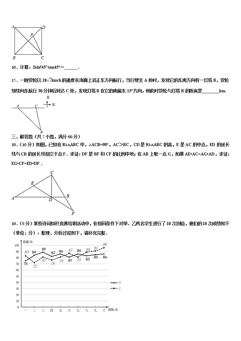 2022年湖北省枣阳市实验中学中考试题猜想数学试卷含解析03