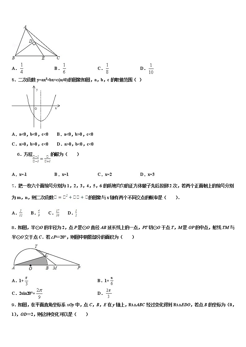 2022年海南市重点中学中考联考数学试卷含解析02